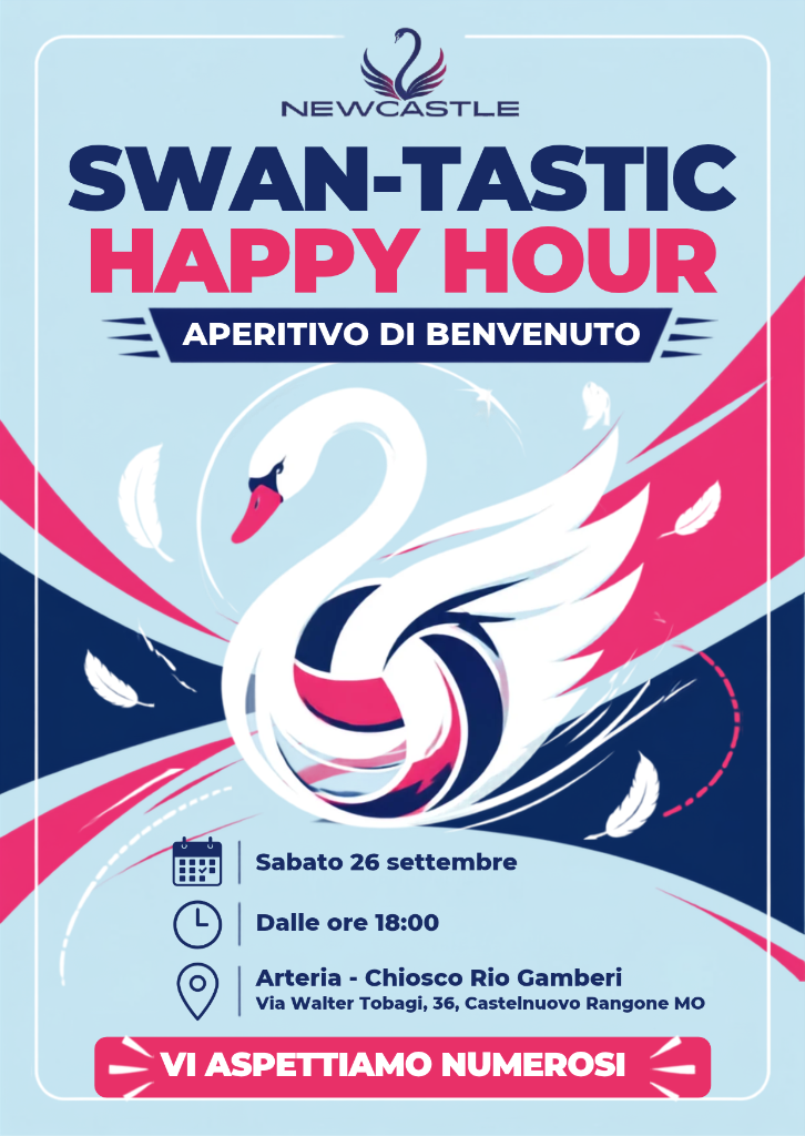 Locandina Swan-tastic Happy Hour - Aperitivo di Benvenuto Newcastle